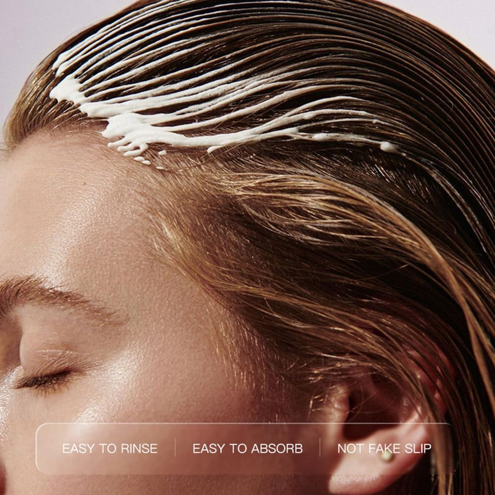 Glossy finish after use with DR.EMMET Keratin Mask on hair