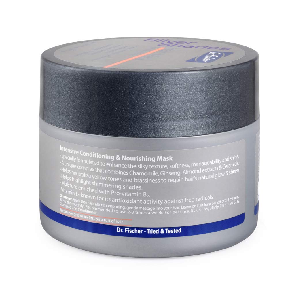 Sulfate-free Dr. Fischer Purple Mask for gentle gray hair care