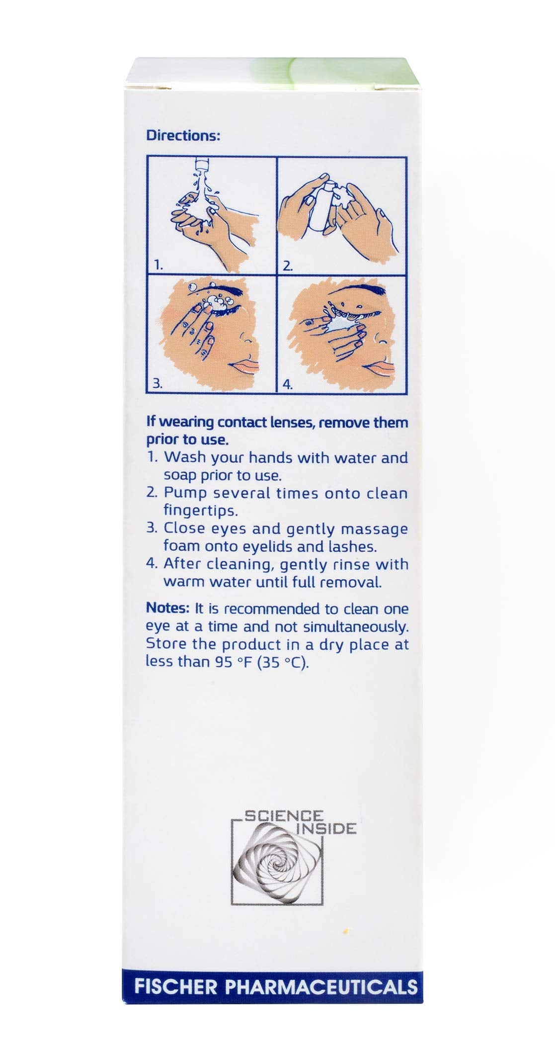 Dr. Fischer Tea Tree Eyelid Cleanser dermatologically tested badge visible.