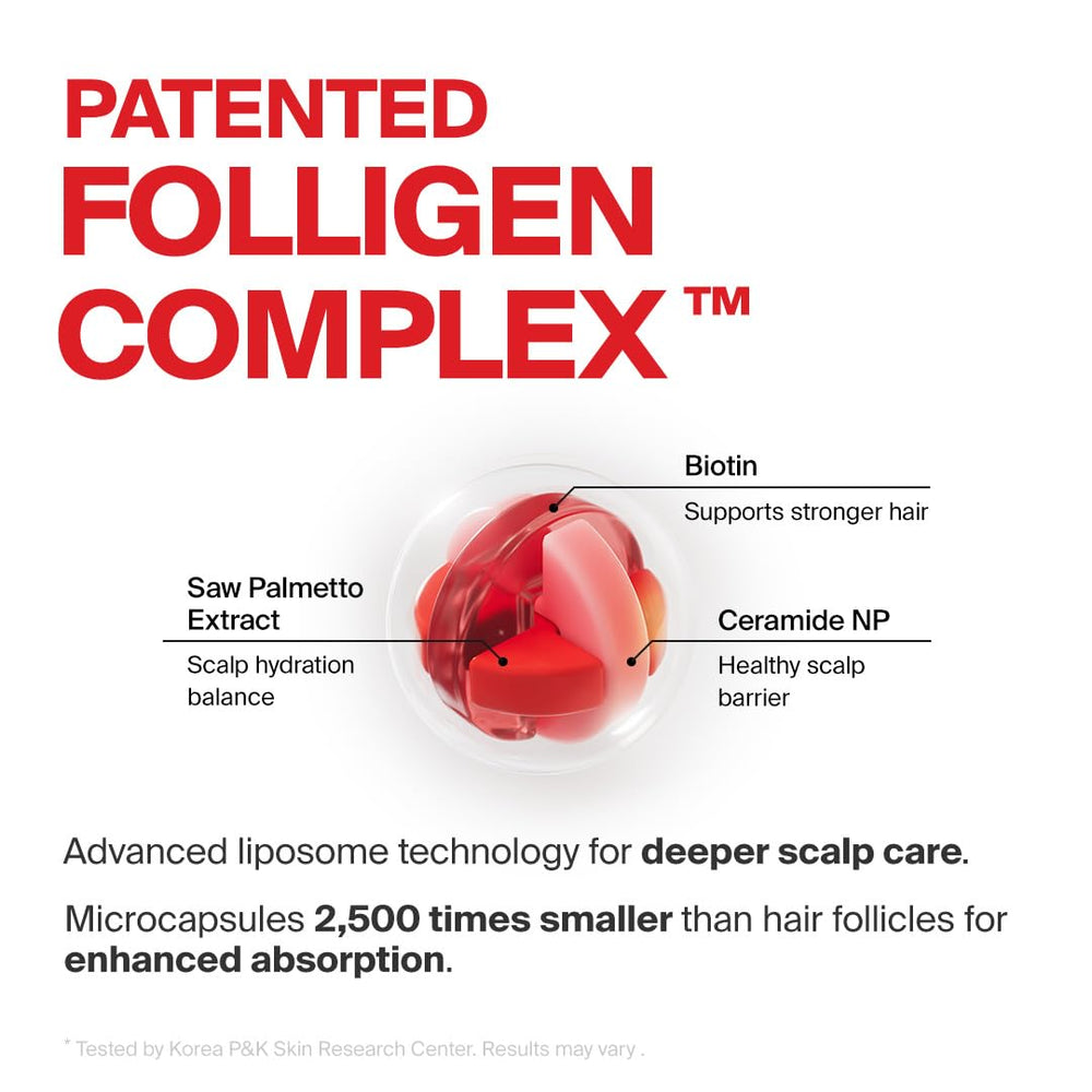 Visible root-volume improvement after use with DR.FORHAIR Folligen Bio-3 Shampoo