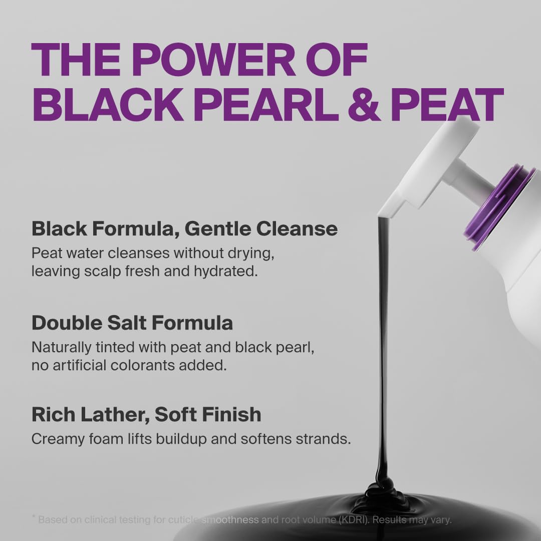 DR.FORHAIR Folligen Silk Shampoo ingredients close-up reveal Peat Water and Black Pearl Conchiolin.