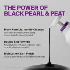 DR.FORHAIR Folligen Silk Shampoo ingredients close-up reveal Peat Water and Black Pearl Conchiolin.