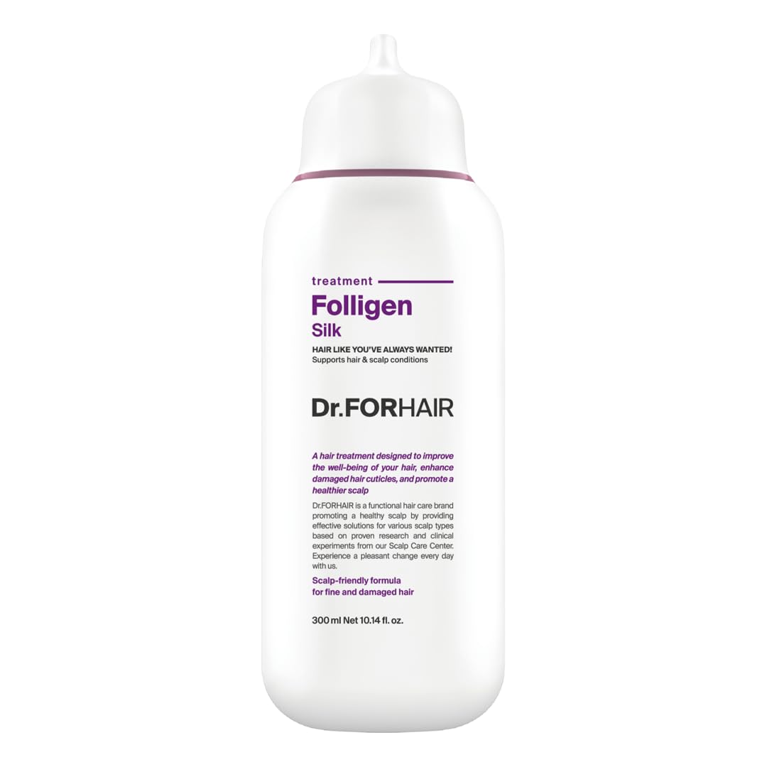 DR.FORHAIR Folligen Silk Treatment bottle pour delivering gentle scalp hydration.