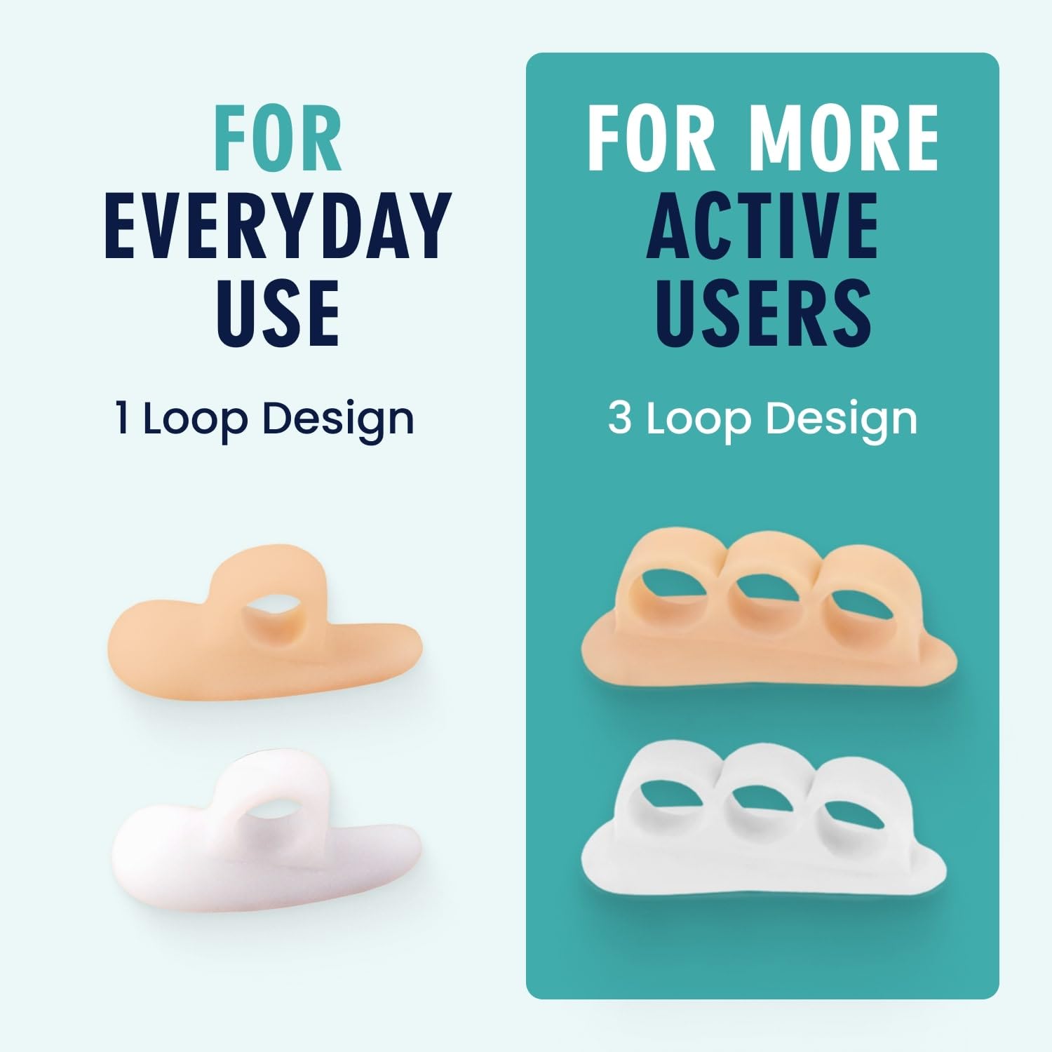 Dual pads from Dr. Frederick's Original hammer toe gel provide targeted toe support.