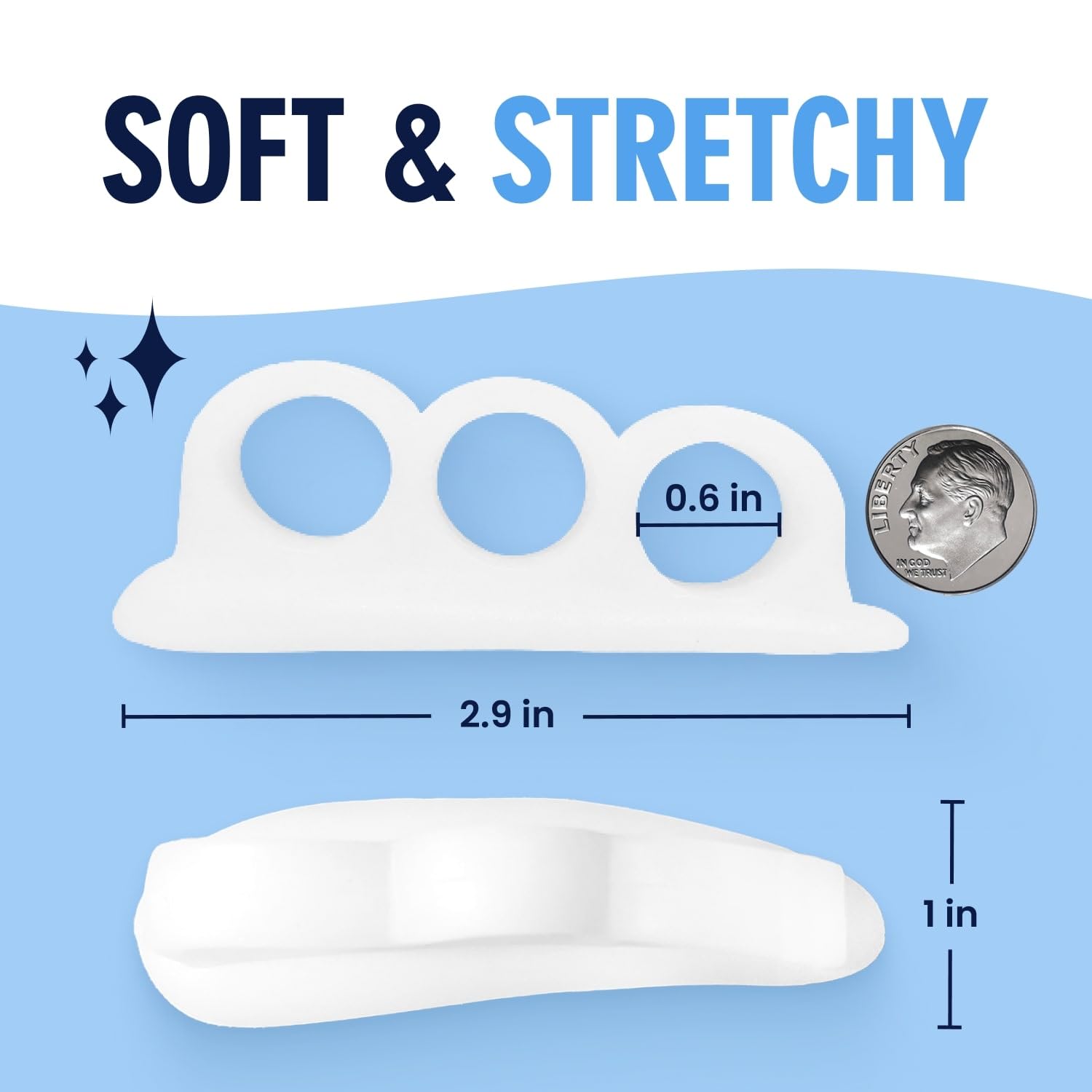 For men and women, Dr. Frederick's Original hammer toe gel fits everyday wear.