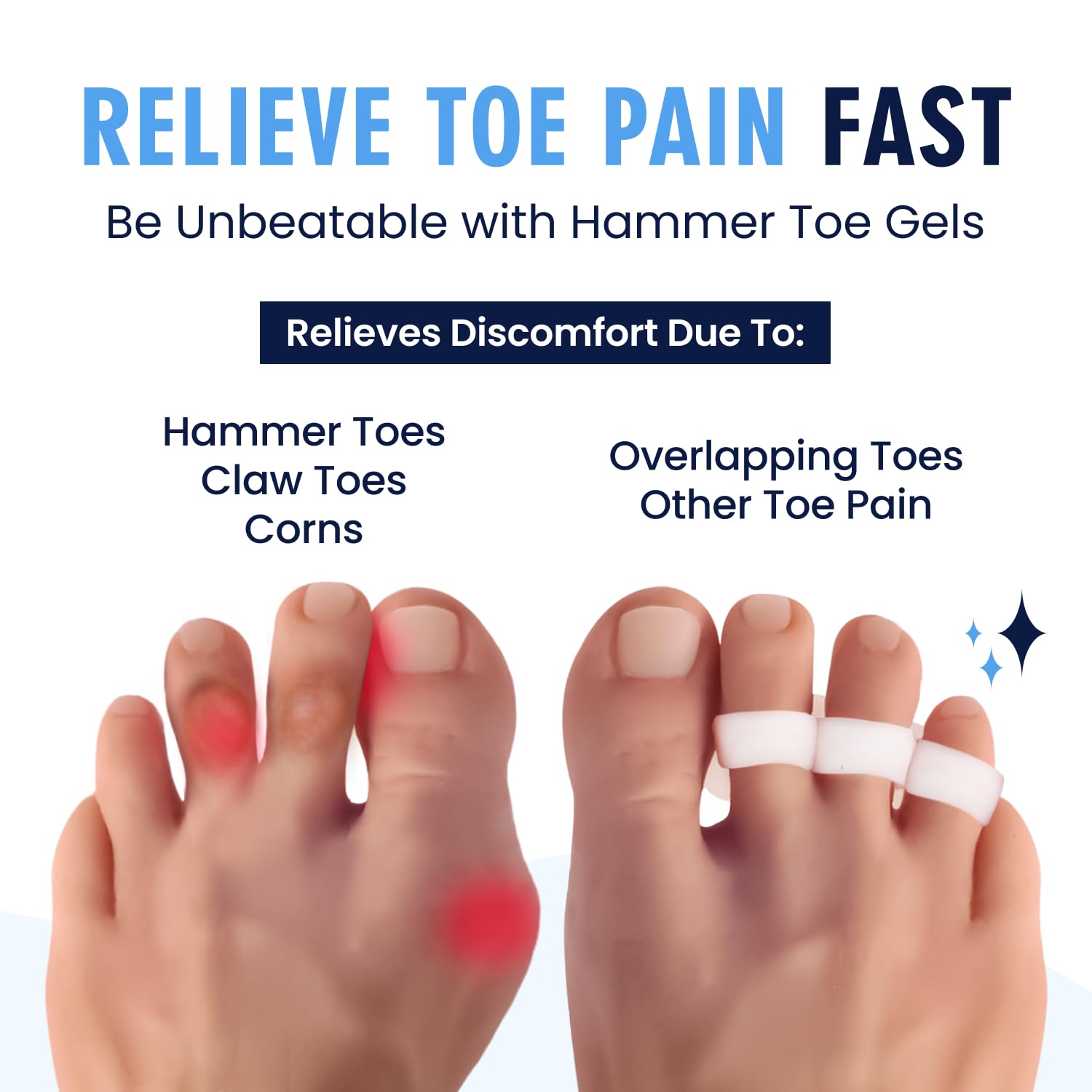 Dr. Frederick's Original Hammer Toe Corrector Gel inside shoe for daily comfort.