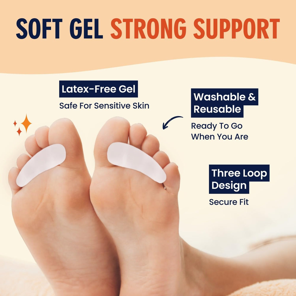 Soft cushion gel from Dr. Frederick's Original helps reduce pressure between toes.