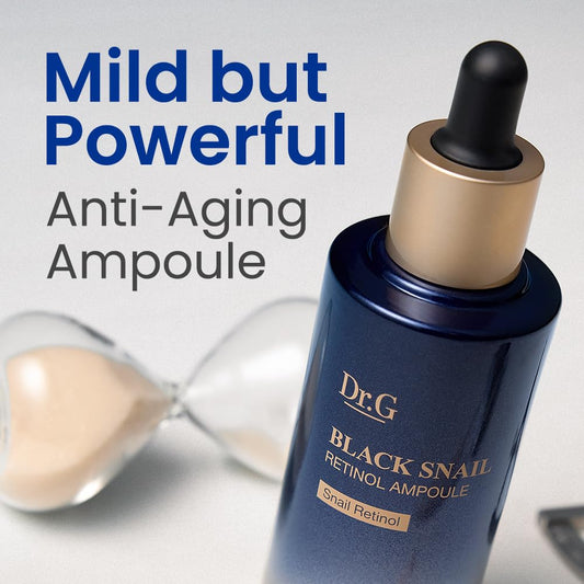 Dr.G Black Snail Retinol Ampoule texture absorbed quickly for a light finish