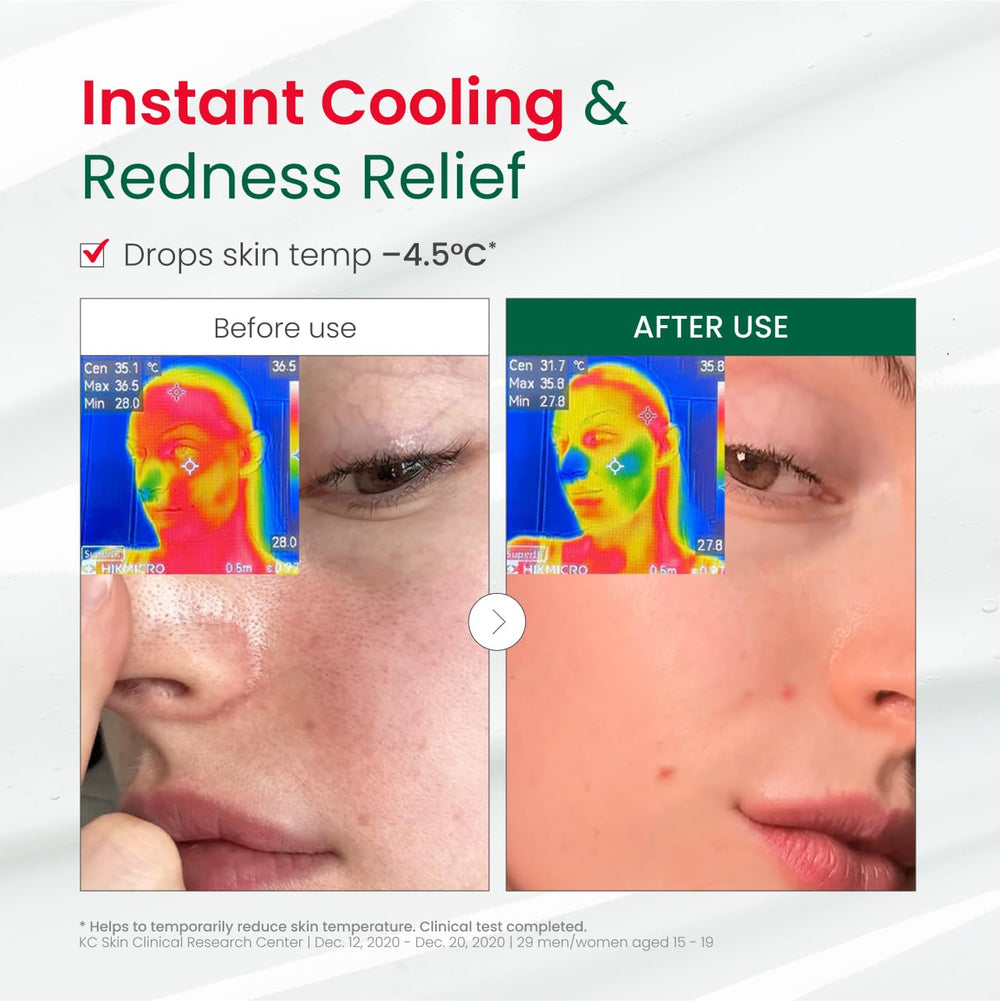 Dr. G R.E.D. serum applied to the face demonstrates quick absorption and soothing feel