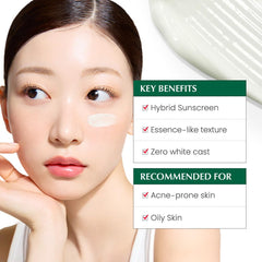 Dr.G R.E.D. sunscreen with azelaic acid ingredient closeup for blemish-prone skin
