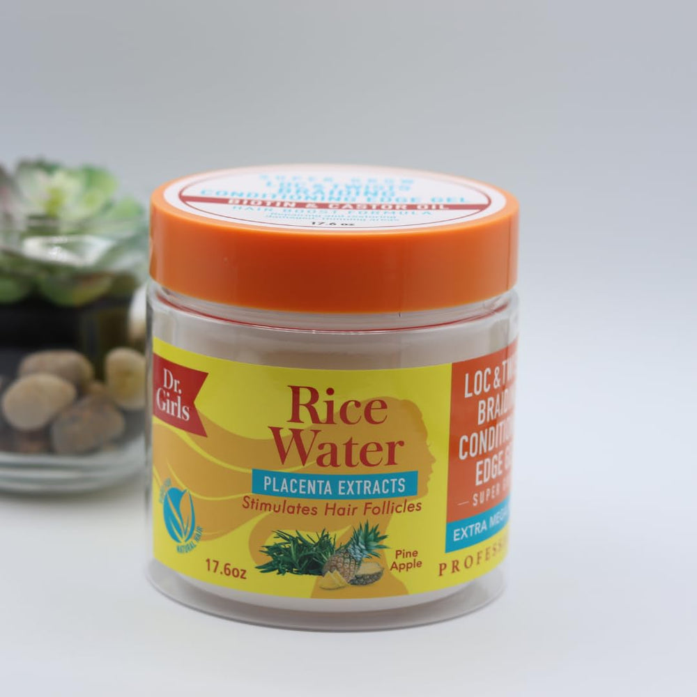 Dr. Girls Braiding Edge Gel adds natural shine while conditioning hair.
