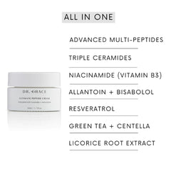 Packaging detail of Dr. Grace Ultimate Peptide Cream.