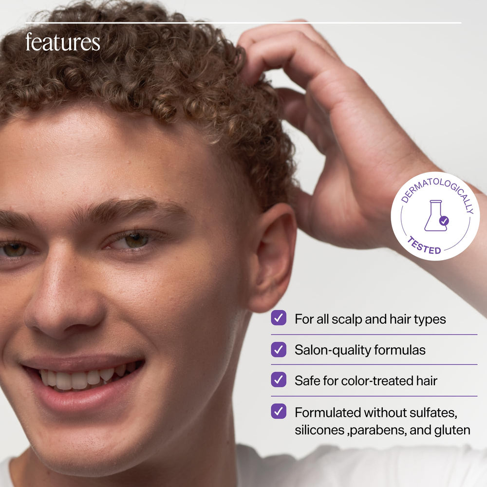 Dr. Groot conditioner in hair demonstration showing reduced oil and improved softness