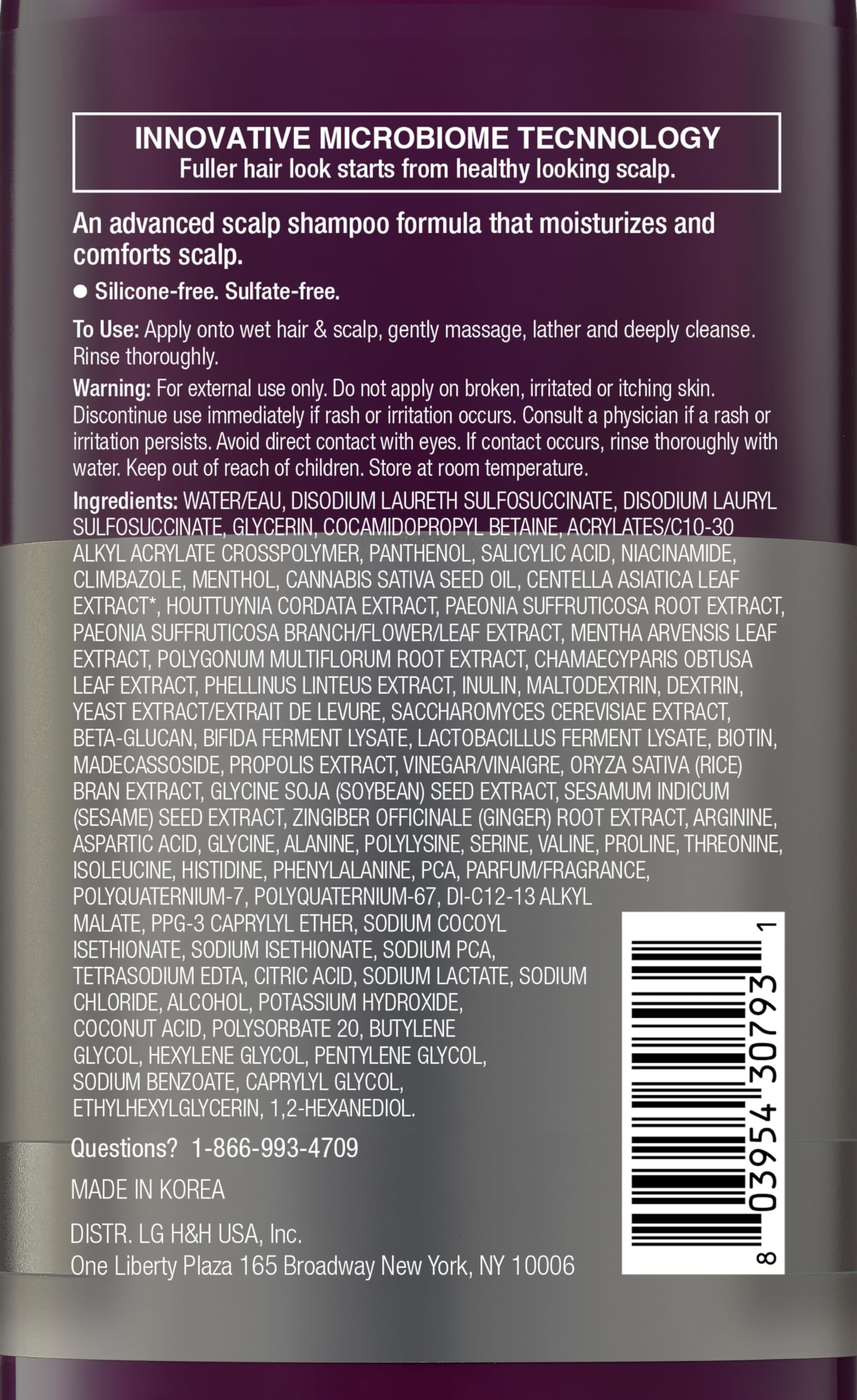 Leaves hair feeling refreshed with purified roots after washing.