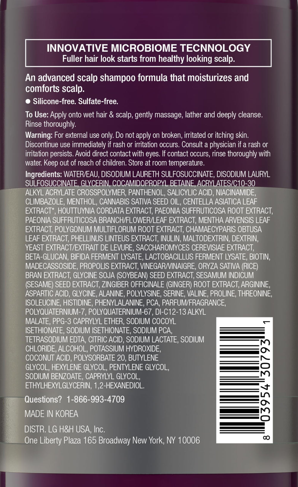 Leaves hair feeling refreshed with purified roots after washing.