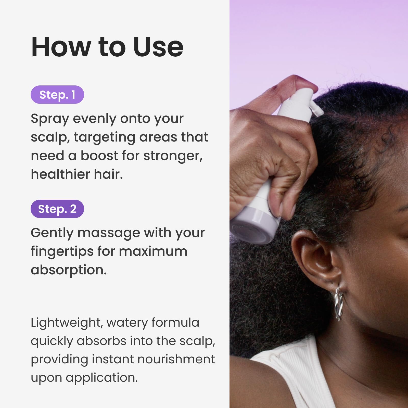 Dr.Groot Rosemary Mint Oil Tonic chart-like imagery showing scalp hydration and elasticity.
