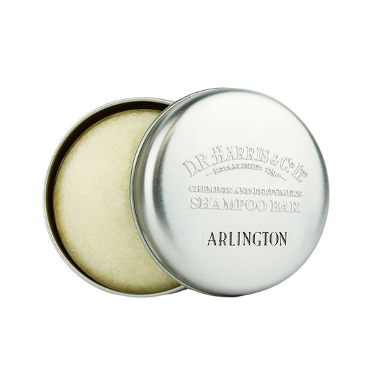D.R. Harris Arlington Shampoo Bar for normal hair with rich lather and citrus notes.