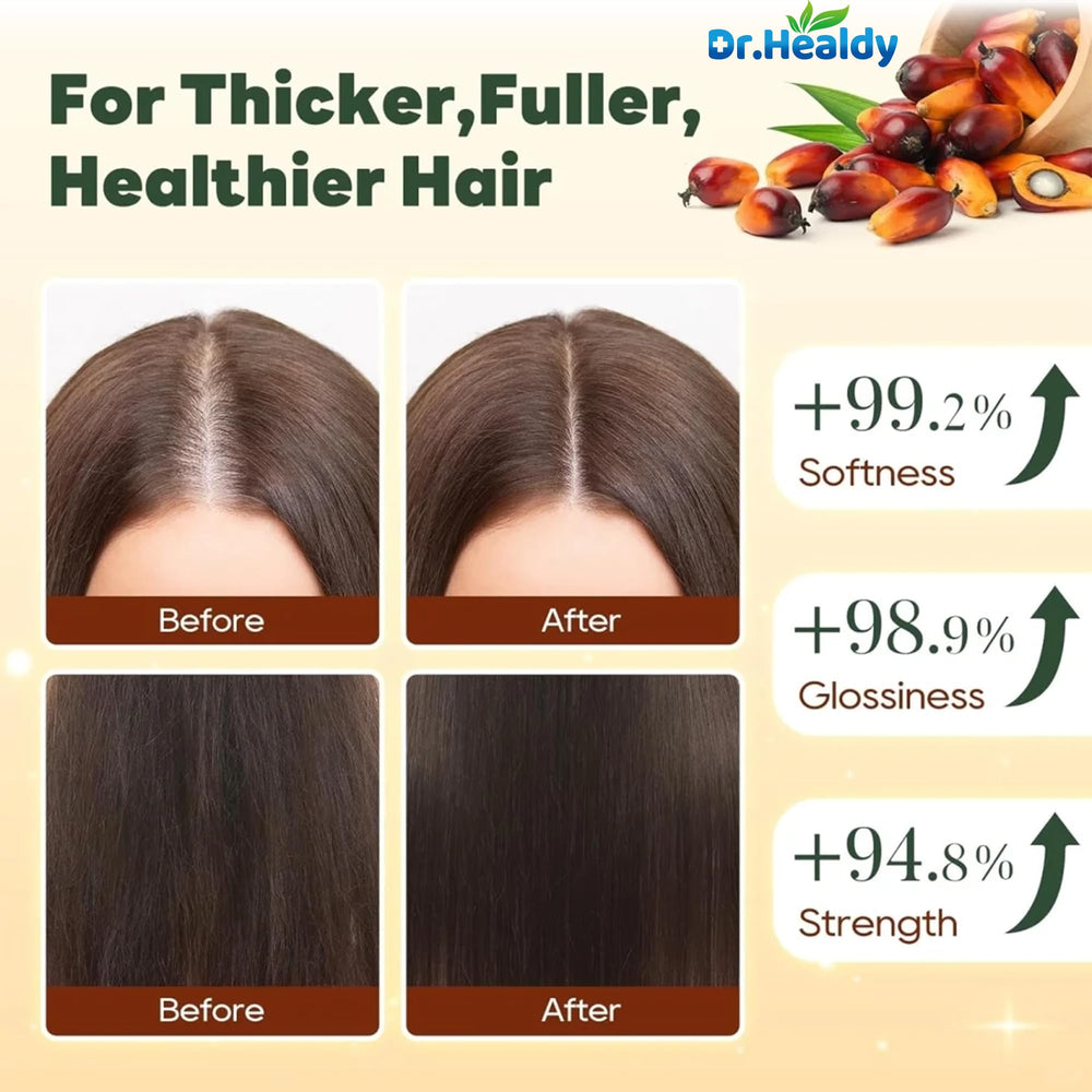 Dr Healdy Batana Oil Conditioner apply-rinse for smooth, hydrated ends
