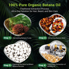 Dr. Healdy Batana Oil drops on hair demonstrating hydration and frizz control.