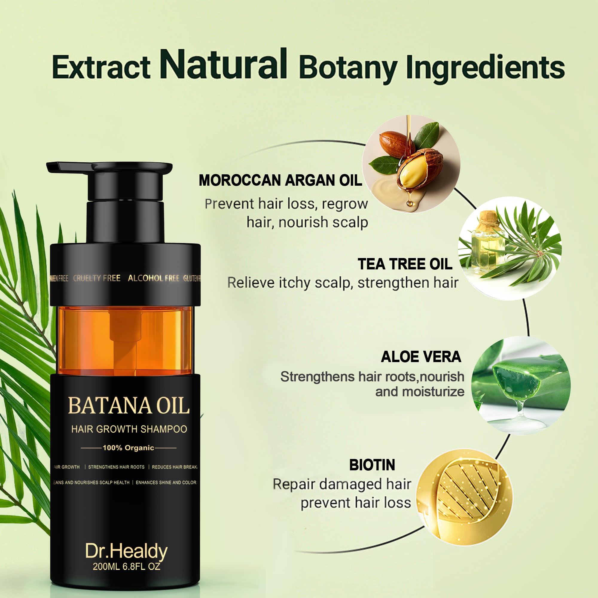 Dr. Healdy Batana Oil Shampoo foamy lather highlights everyday care for thinning hair