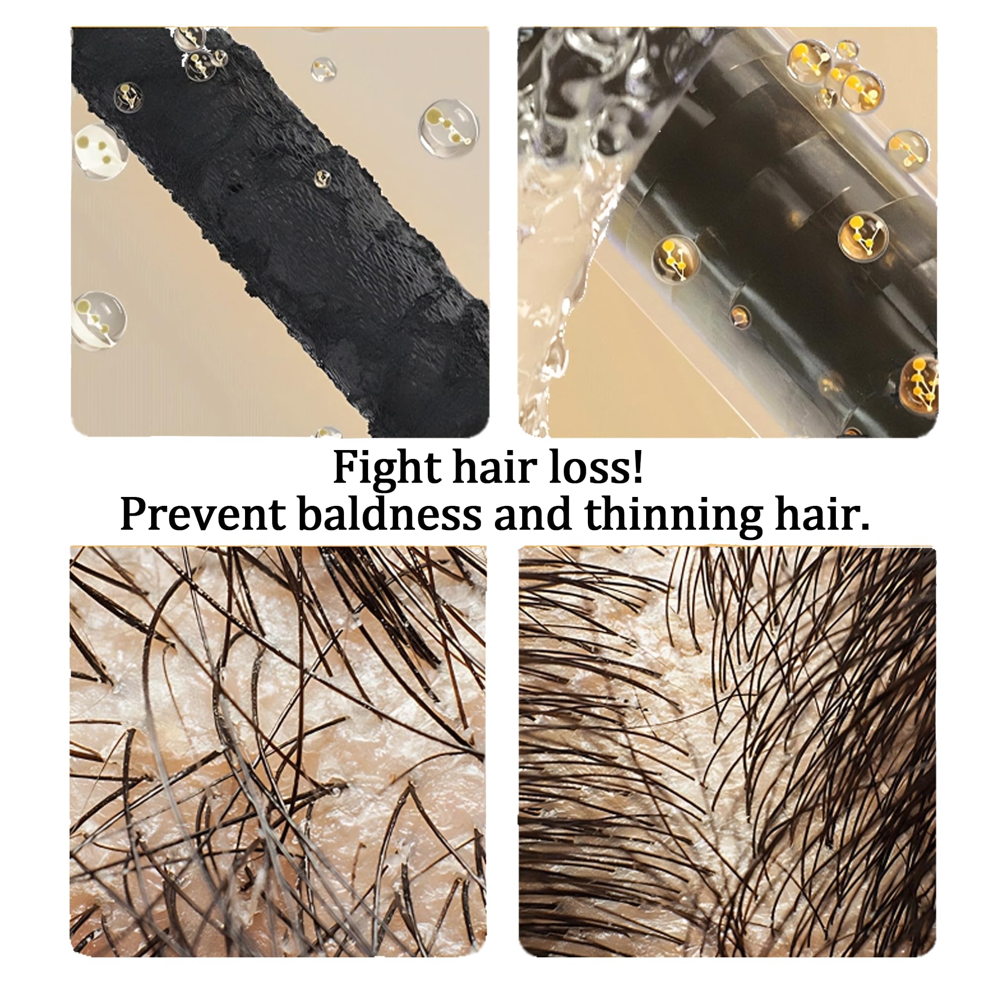 Dr. Healdy Batana Oil Shampoo ingredients closeup emphasizes Batana oil, biotin, and tea tree