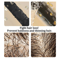 Dr. Healdy Batana Oil Shampoo ingredients closeup emphasizes Batana oil, biotin, and tea tree