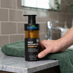 Dr Healdy Root Activator Shampoo anti thinning look close-up