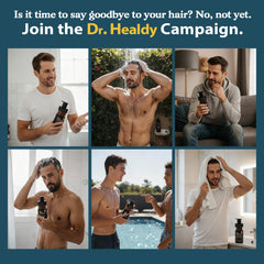 Dr Healdy Root Activator Shampoo daily-use bathroom scene
