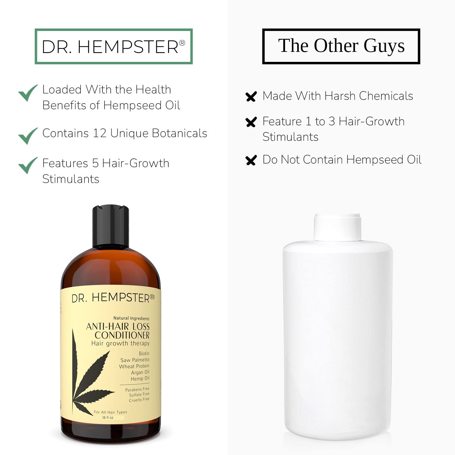 DR. HEMPSTER conditioner applying on hair demonstrates detangling potential