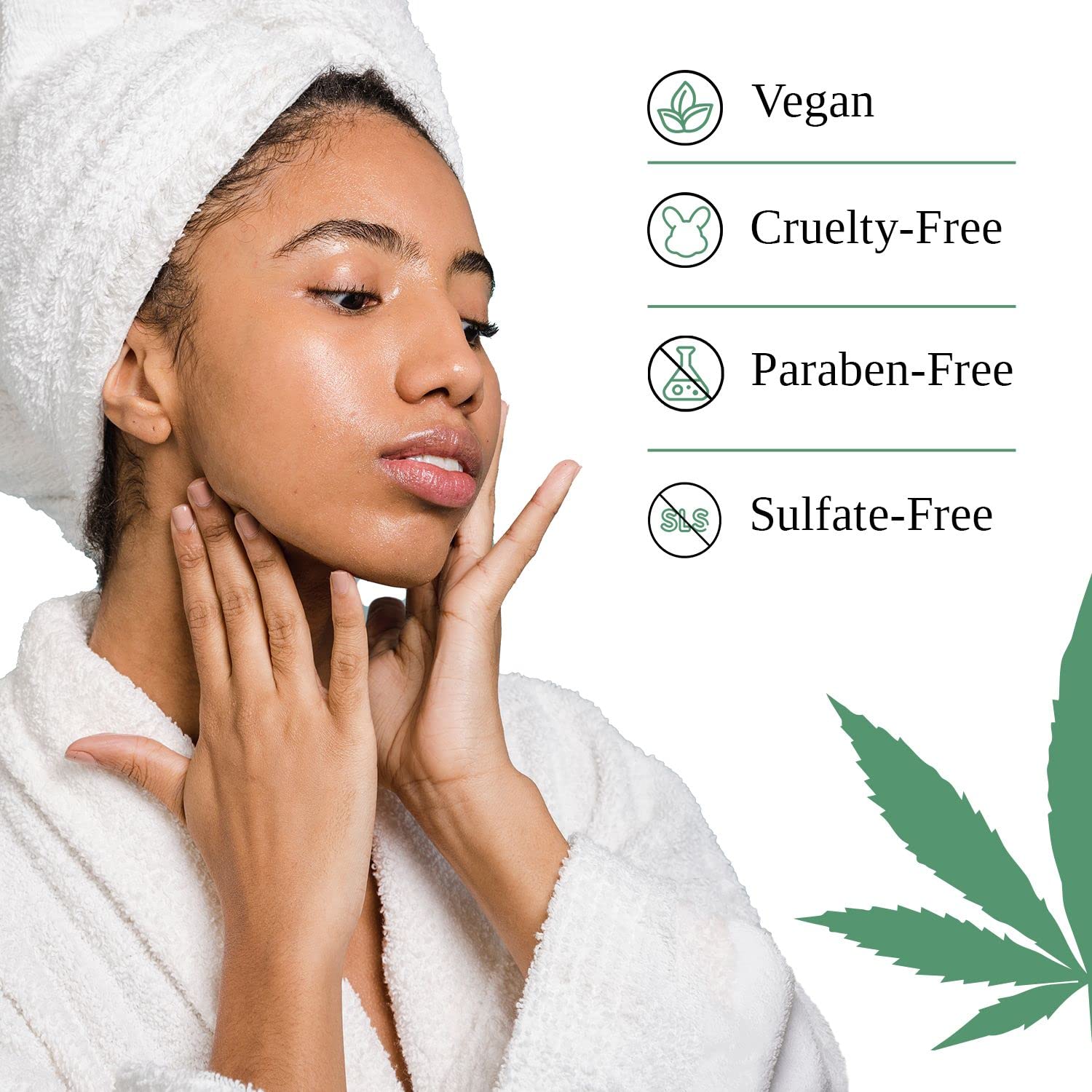 DR. HEMPSTER conditioner on damp hair highlights scalp-friendly hydration