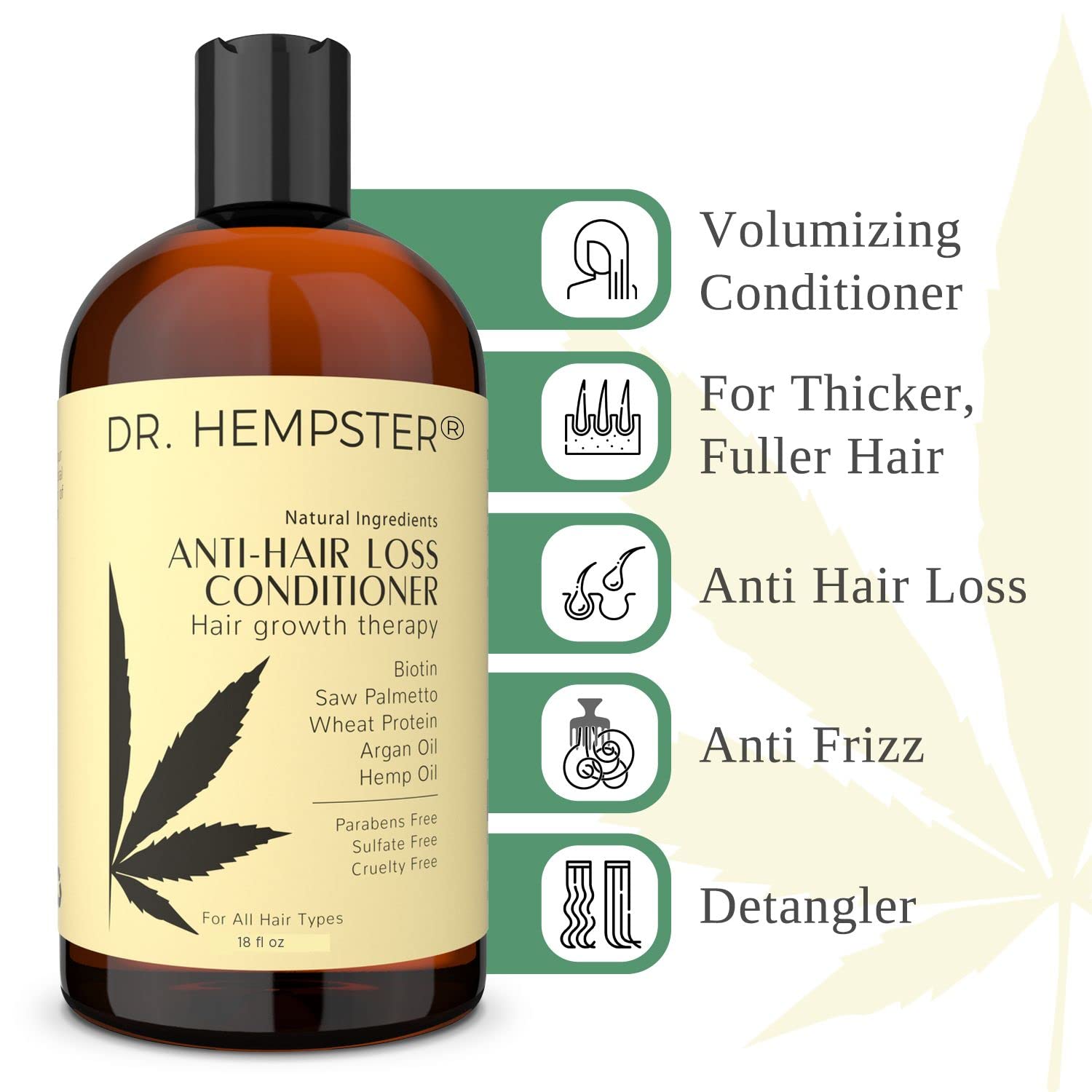 DR. HEMPSTER conditioner beside complementary shampoo for a complete routine