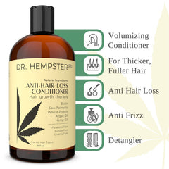 DR. HEMPSTER conditioner beside complementary shampoo for a complete routine