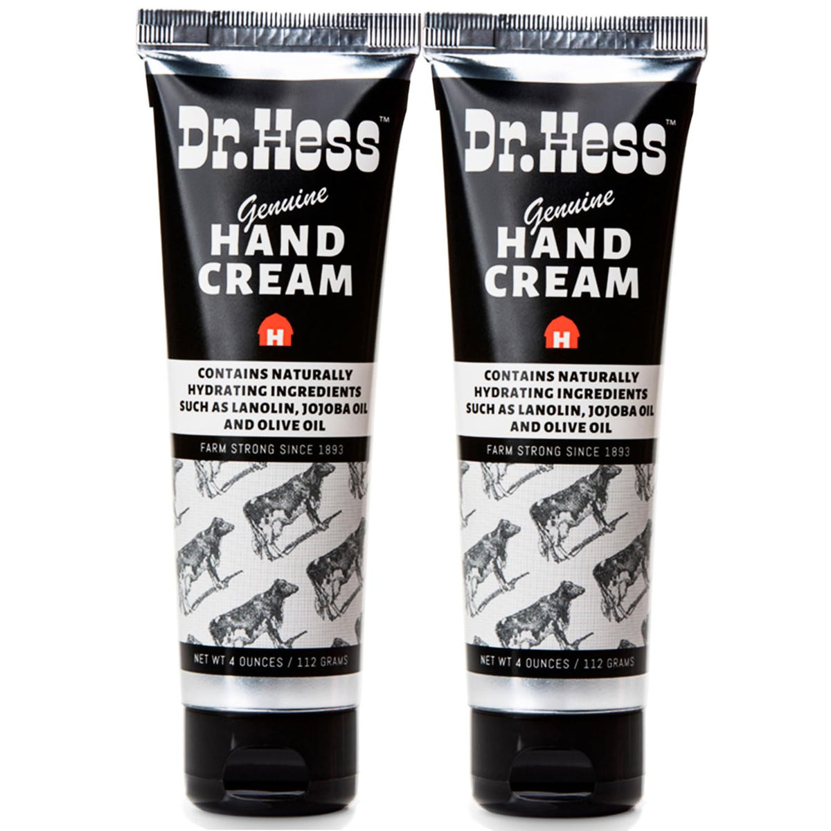 Dr. Hess Genuine Hand Cream bottle front showing a trusted hydrating solution for dry hands