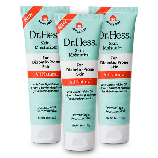 Dr. Hess Skin Moisturizer bottle showing deep hydration for diabetic-prone skin