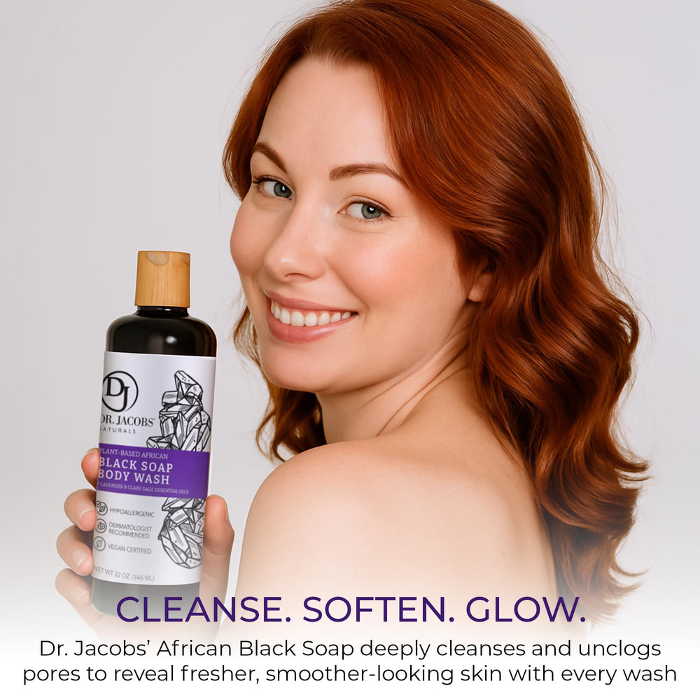 Body wash demo highlights vegan, sulfate-free formula for sensitive skin.