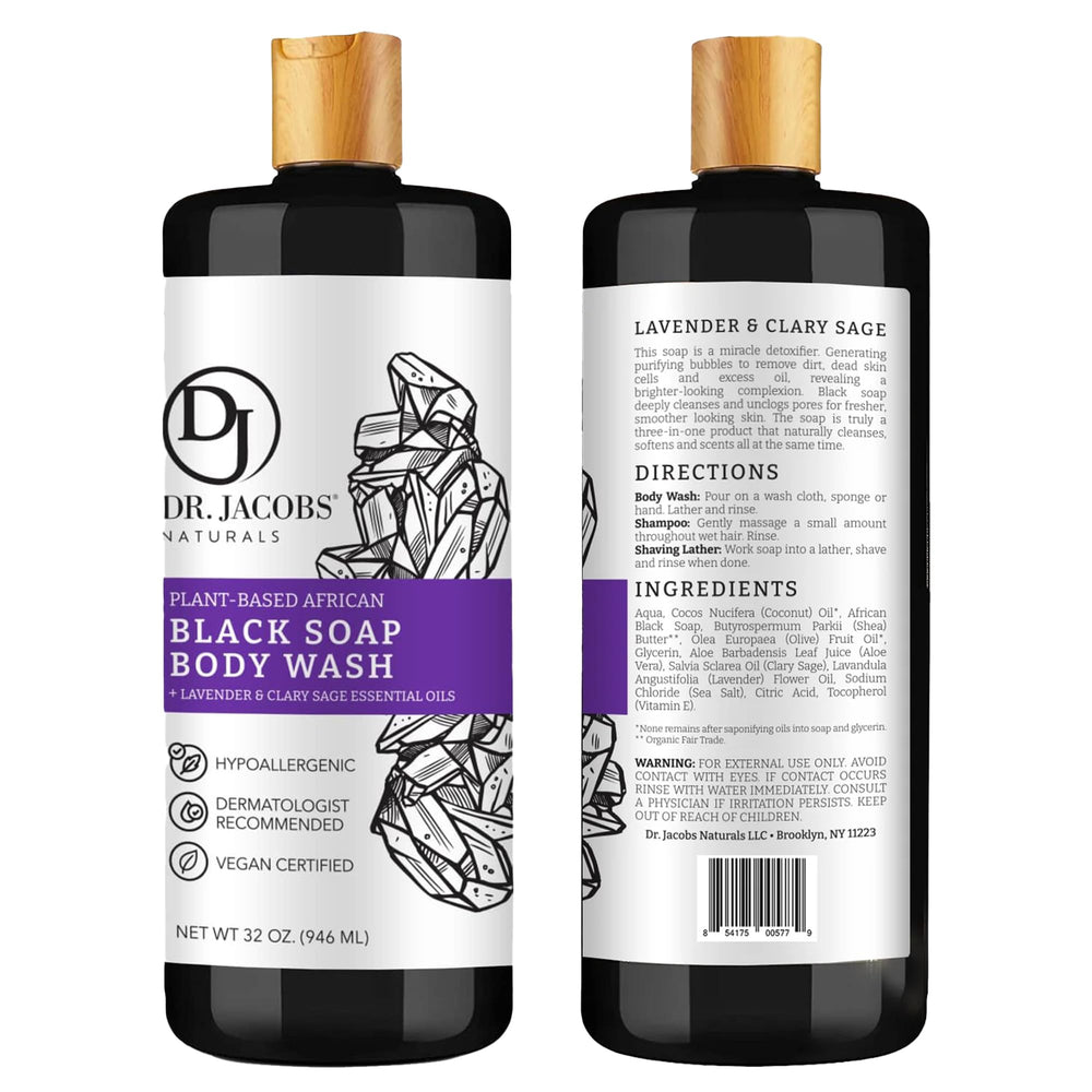 DR.JACOBS NATURALS lavender-sage pump bottle for quick cleansing and hydration.