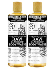 DR.JACOBS NATURALS African Black Soap bottle pour for a refreshing cleanse