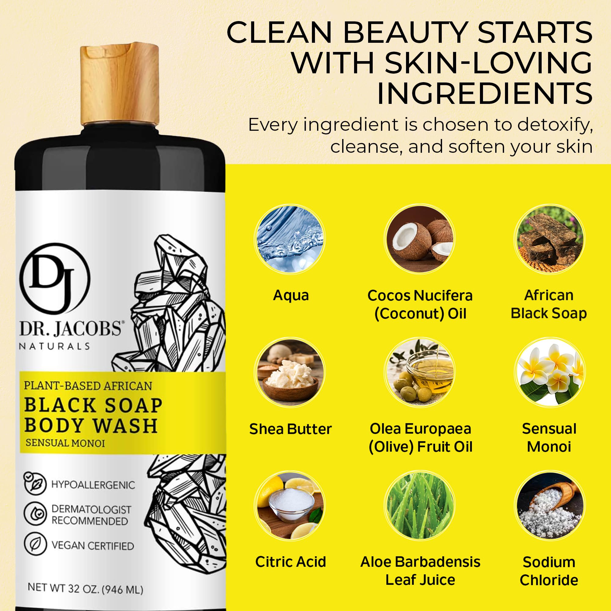 DR.JACOBS NATURALS Gentle shampoo lather nourishes and softens hair.