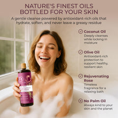 Dr. Jacobs Naturals Rose Castile Soap being poured with vitamin E and aloe.