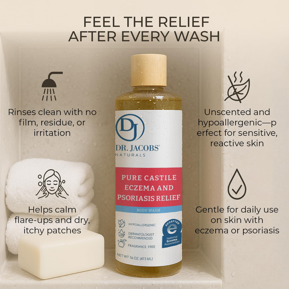 USA-made packaging of Dr. Jacobs Naturals Castile Soap