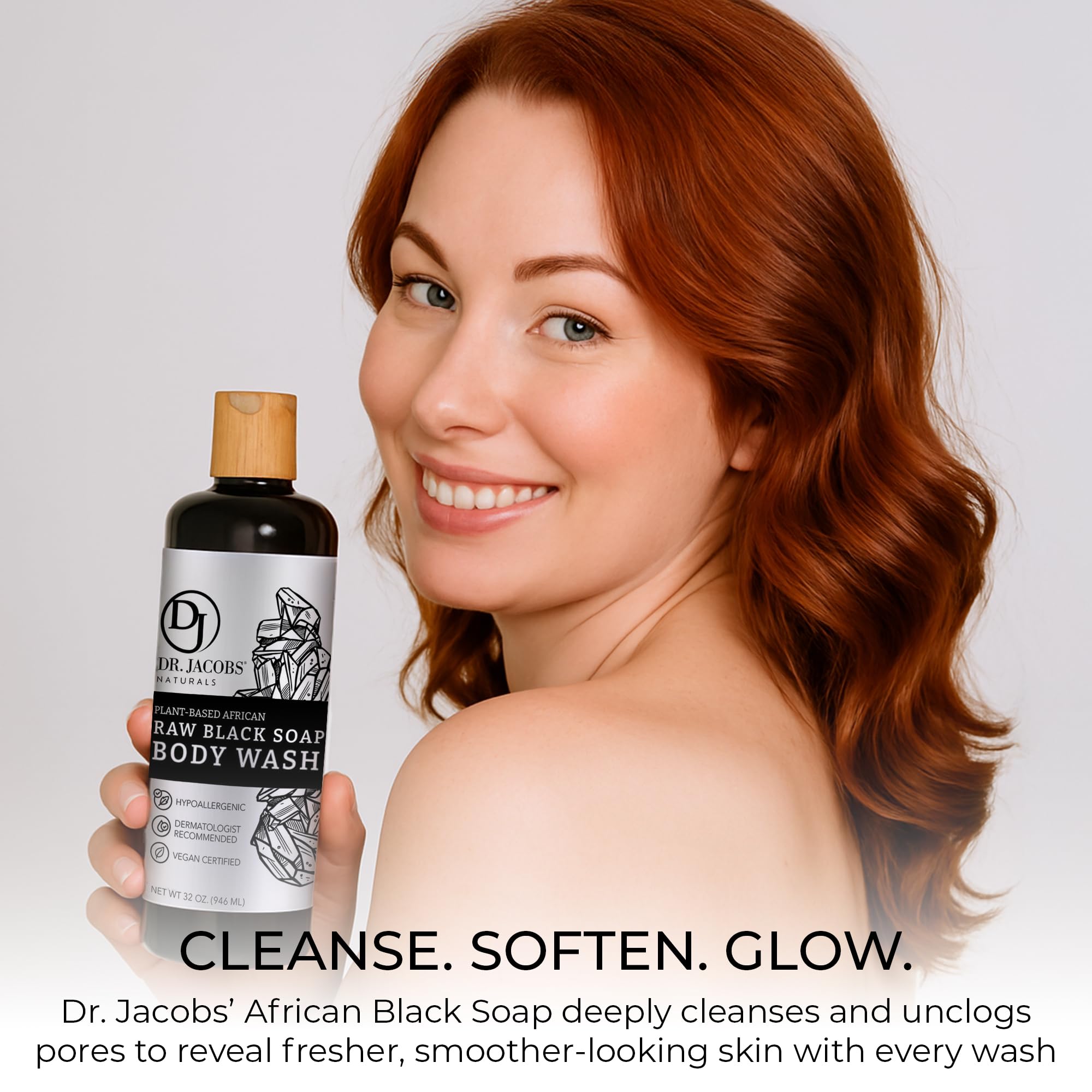 Vegan friendly packaging of DR.JACOBS NATURALS african black soap