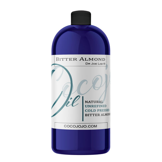 Dr Joe Lab Bitter Almond Oil 32oz bottle, pure carrier oil ideal for skin and hair.