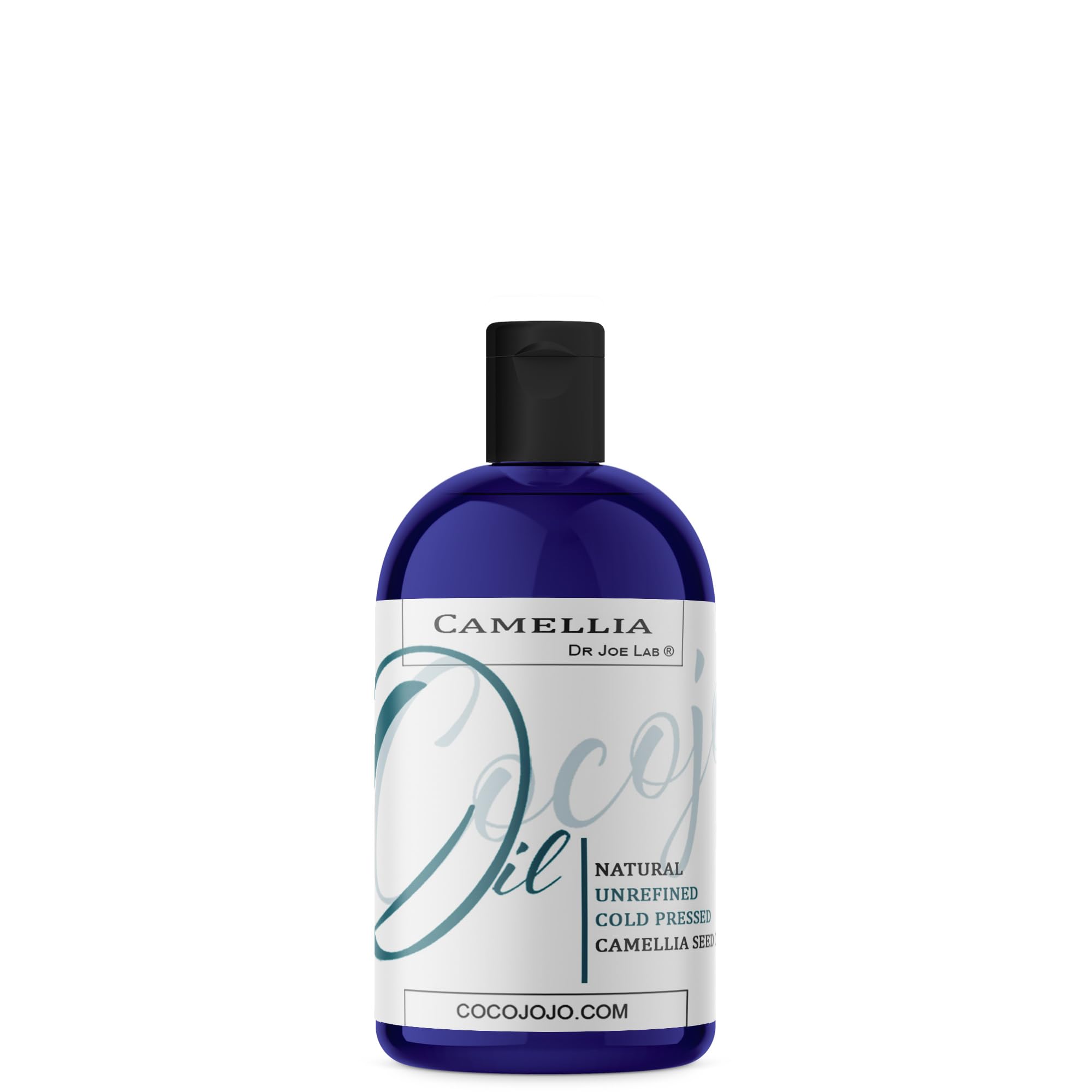 Dr Joe Lab Camellia Seed Oil bottle 8 oz showing pure, hydrating skin care use