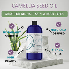 Dr Joe Lab Camellia Seed Oil pour spout for easy daily application.