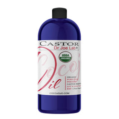 Dr Joe Lab Castor Oil bottle pour, ideal for guided scalp and skin hydration.