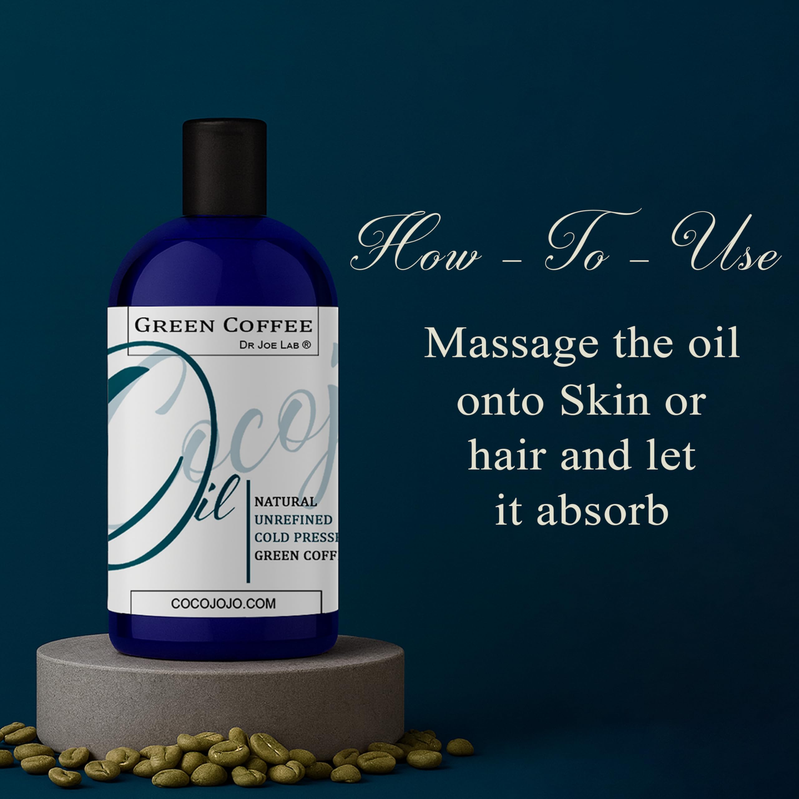 Dr Joe Lab Green Coffee Bean Oil applied to the face for gentle care