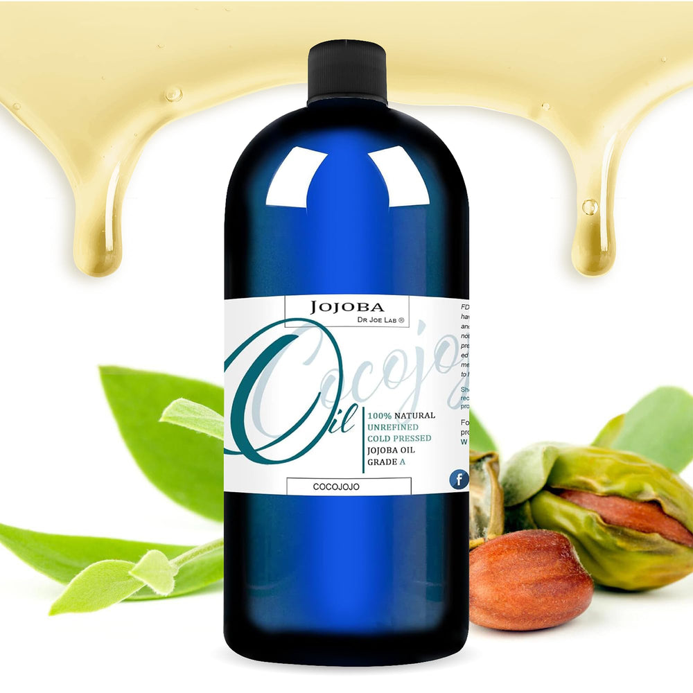 Dr Joe Lab Jojoba Oil bottle with organic packaging for daily hydration