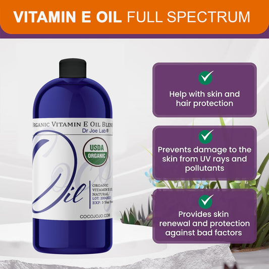 Dr Joe Lab Vitamin E Oil for hair application improves moisture and shine.