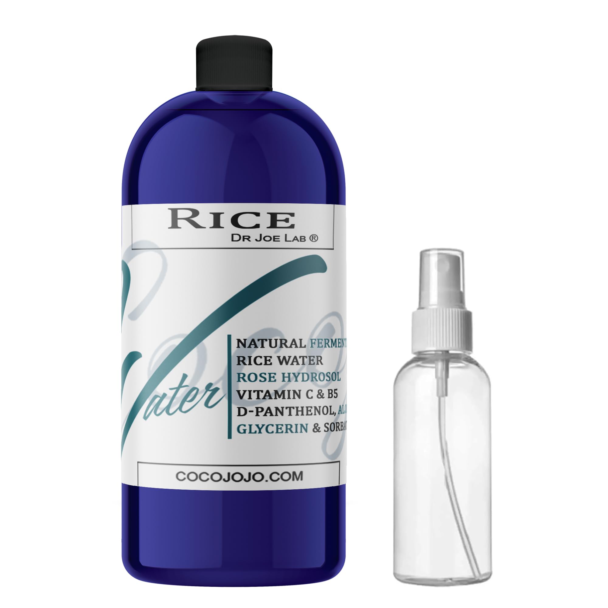 Dr Joe Lab Rice Water Growth Mix bottle pour for an easy spritz