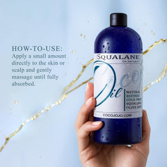 Applying Dr Joe Lab Squalane Oil on the face for daily moisturization